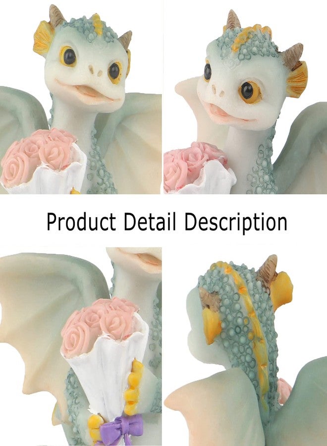 KEEPKAP Mini Dragon Figurine, Resin Home Decor, Cute Ornaments, Lucky Animal Garden Statue for Micro Landscape - Image 3